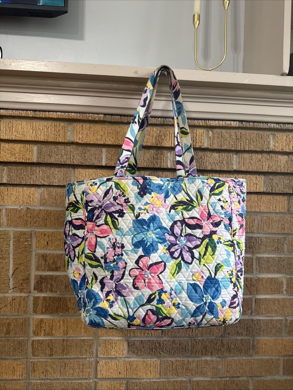 Vera Bradley Grand 2.0 Open Top Tote, Colorful Marian Floral Cottagecore Preppy